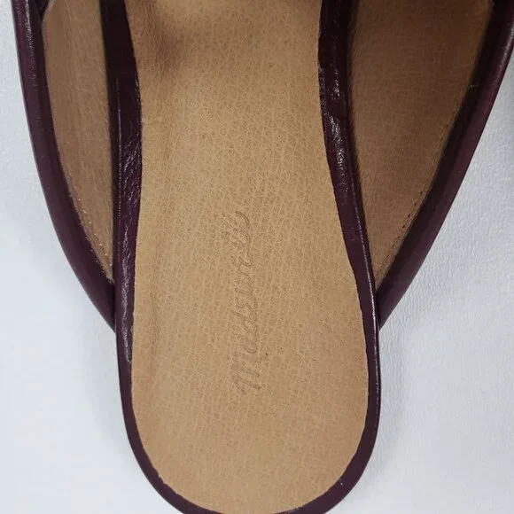 Madewell Burgundy Woven Leather Mary Jane Flats - Picture 13 of 16